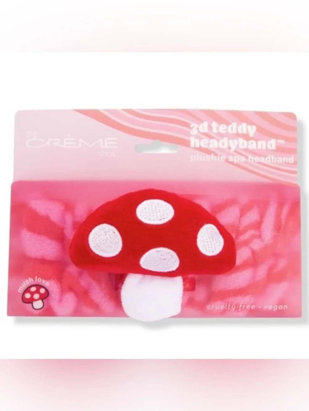 🍄 Plush Red Mushroom Spa Headband - The Creme Shop - 🆕